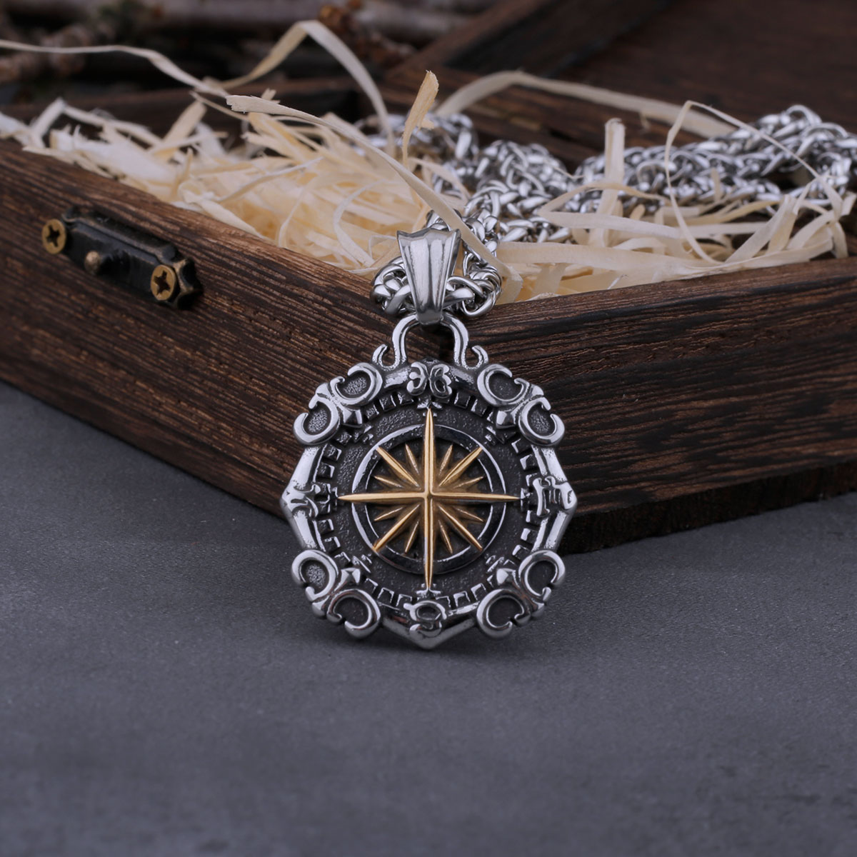 Vintage Fashion Boutique - 316L Stainless Steel Viking Star Sea