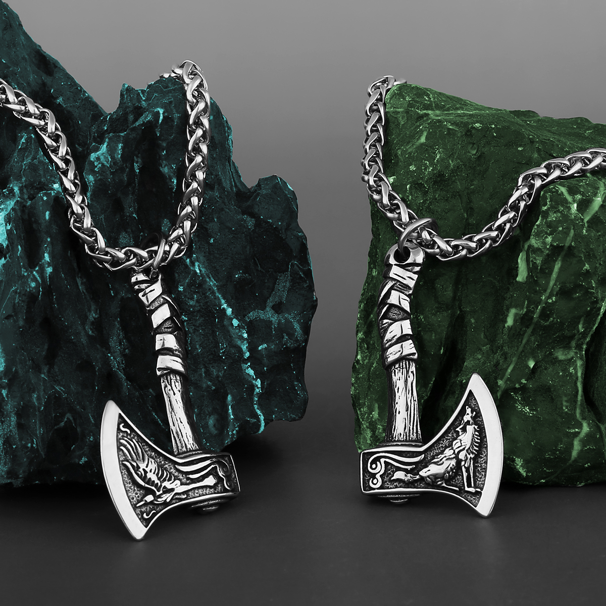 Vintage Fashion Boutique - Vintage Boutique Stainless Steel Viking Wolf