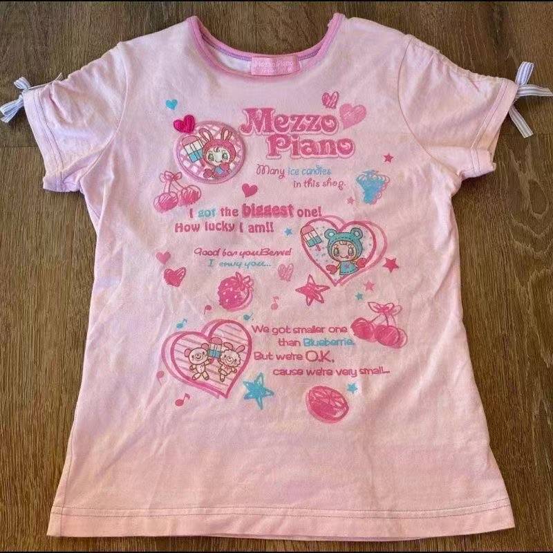 Vintage Kawaii Cute Short Slee - Vintage Fashion Y2K ulasan dan harga