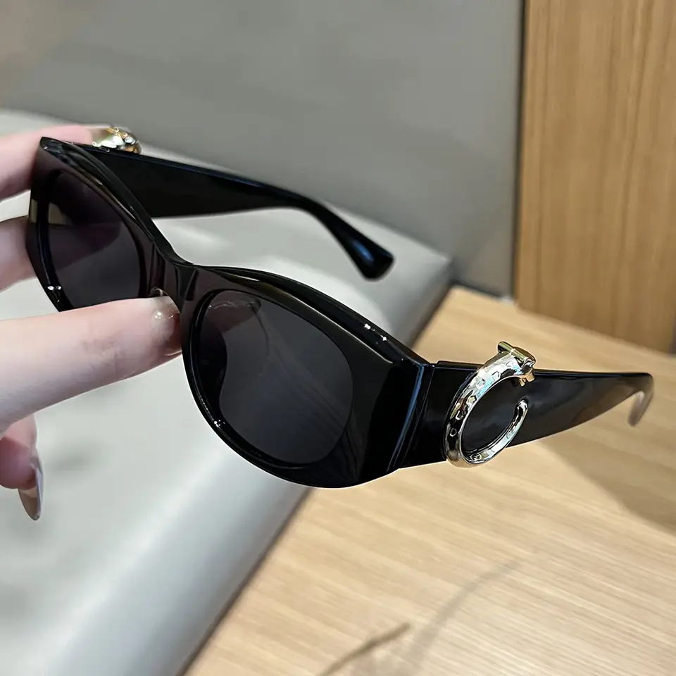 New Cat Eye Leopard Decorative - Vintage Fashion Y2K ulasan dan harga