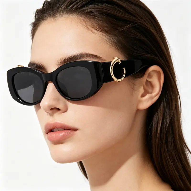 New Cat Eye Leopard Decorative - Vintage Fashion Y2K ulasan dan harga