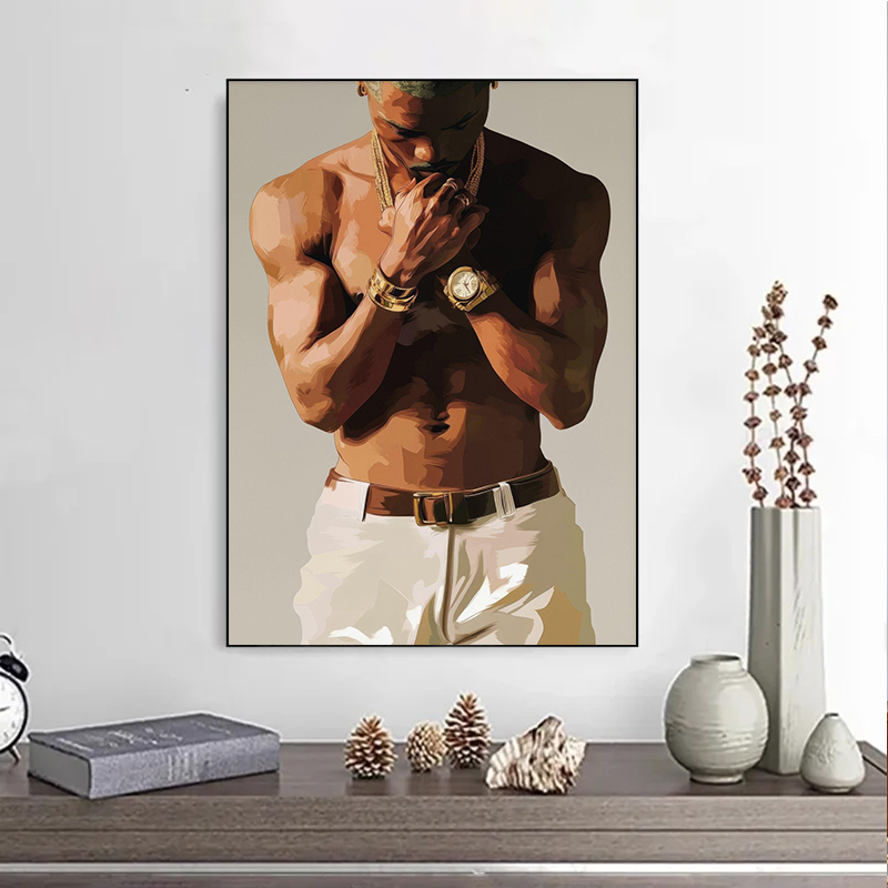 Funky Vintage Beauty Black Man - Vintage Fashion Prints For Wall ulasan dan harga