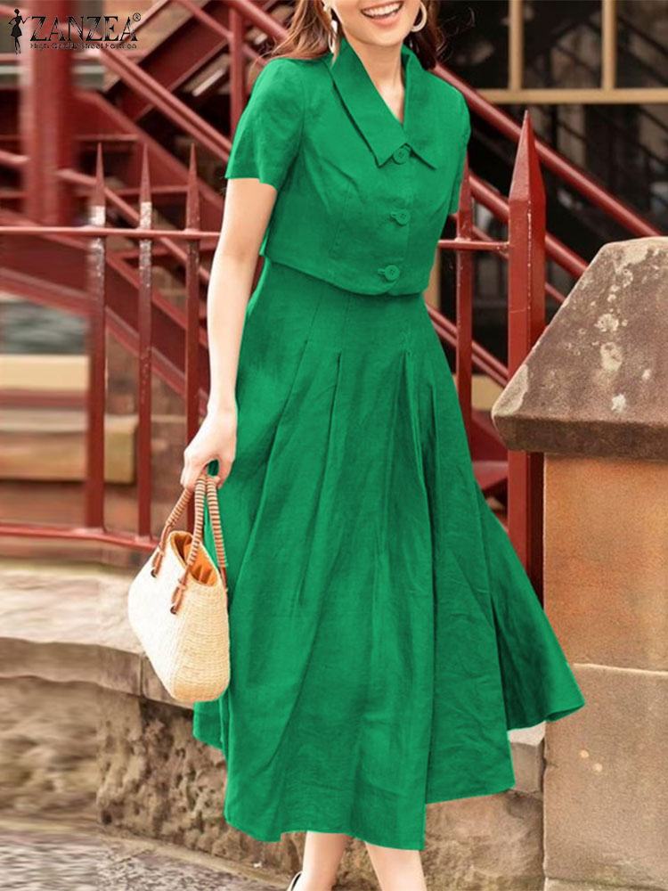 ZANZEA Women Two Piece Sets 20 - Vintage Fashion Outfit ulasan dan harga