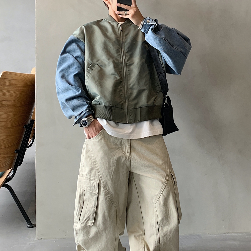 Korean Style American Denim Pa - Vintage Urban Fashion ulasan dan harga