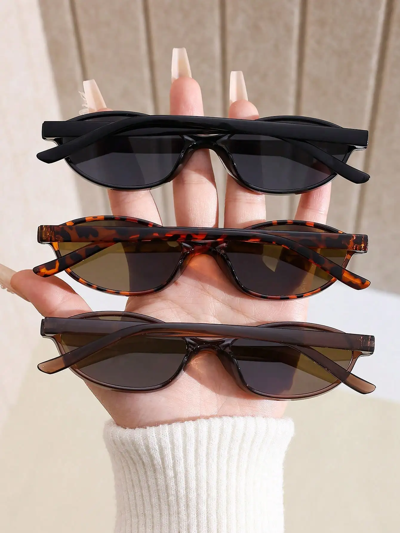 1 Pair Retro Geometric Full Fr - Vintage Fashion Photography ulasan dan harga