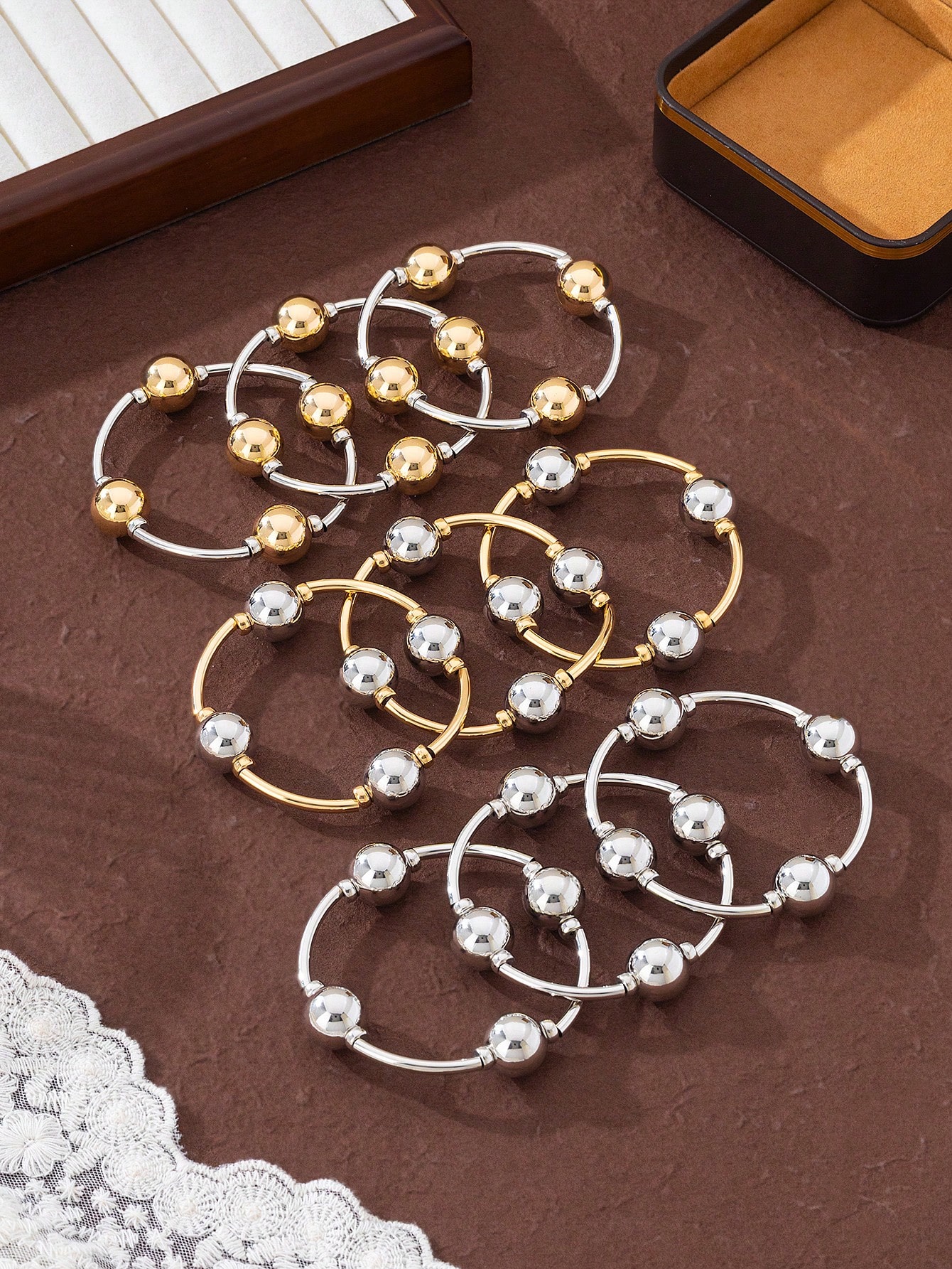 3-piece retro pearl bracelet s - Vintage Fashion Photography ulasan dan harga
