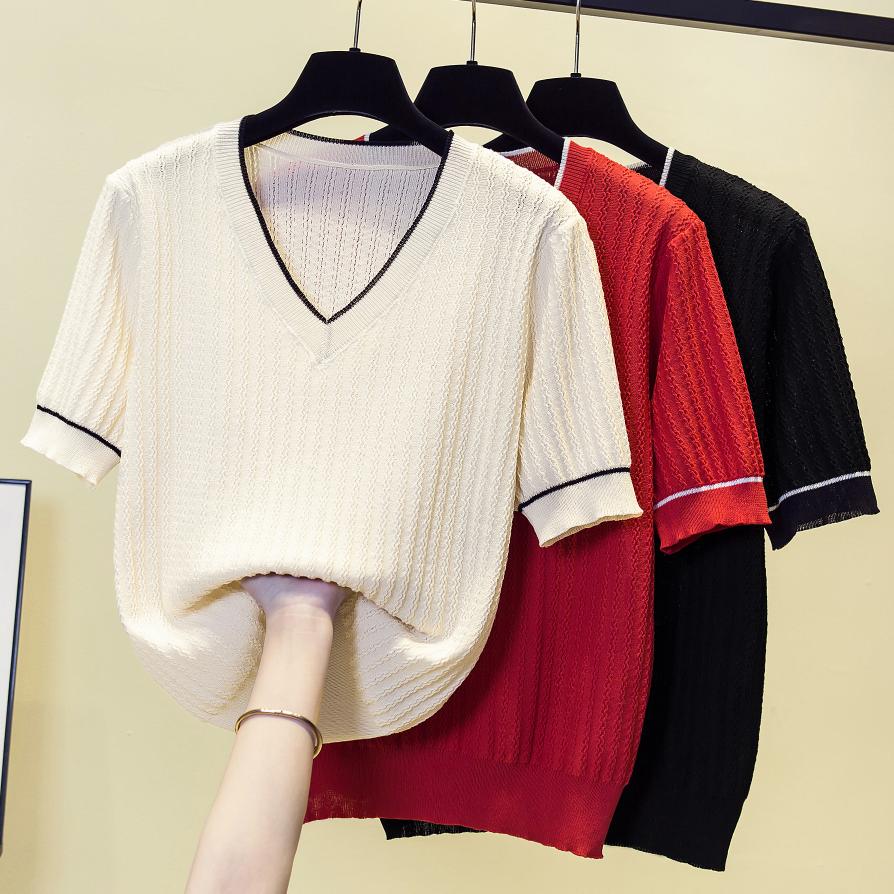 Vintage Knit Sweater T-shirt W - Vintage Fashion Knitwear ulasan dan harga