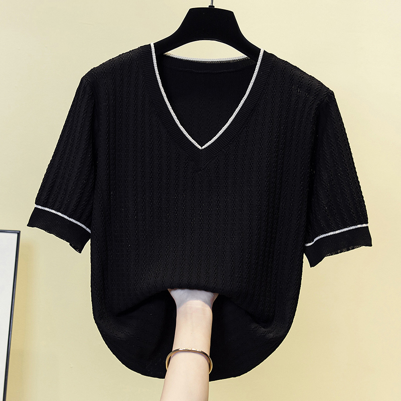 Vintage Knit Sweater T-shirt W - Vintage Fashion Knitwear ulasan dan harga