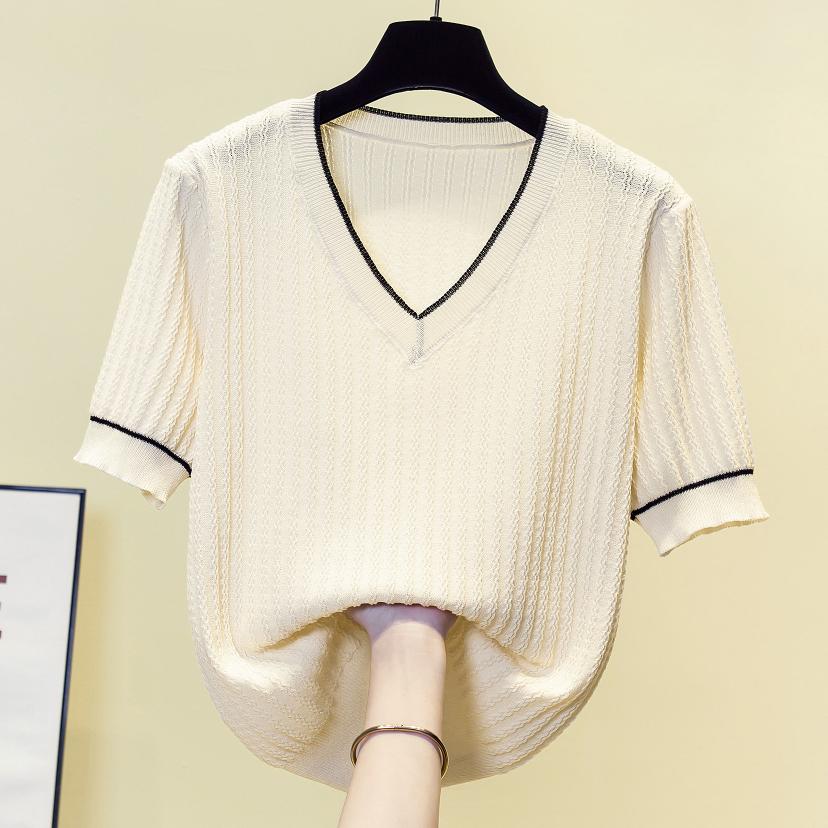Vintage Knit Sweater T-shirt W - Vintage Fashion Knitwear ulasan dan harga