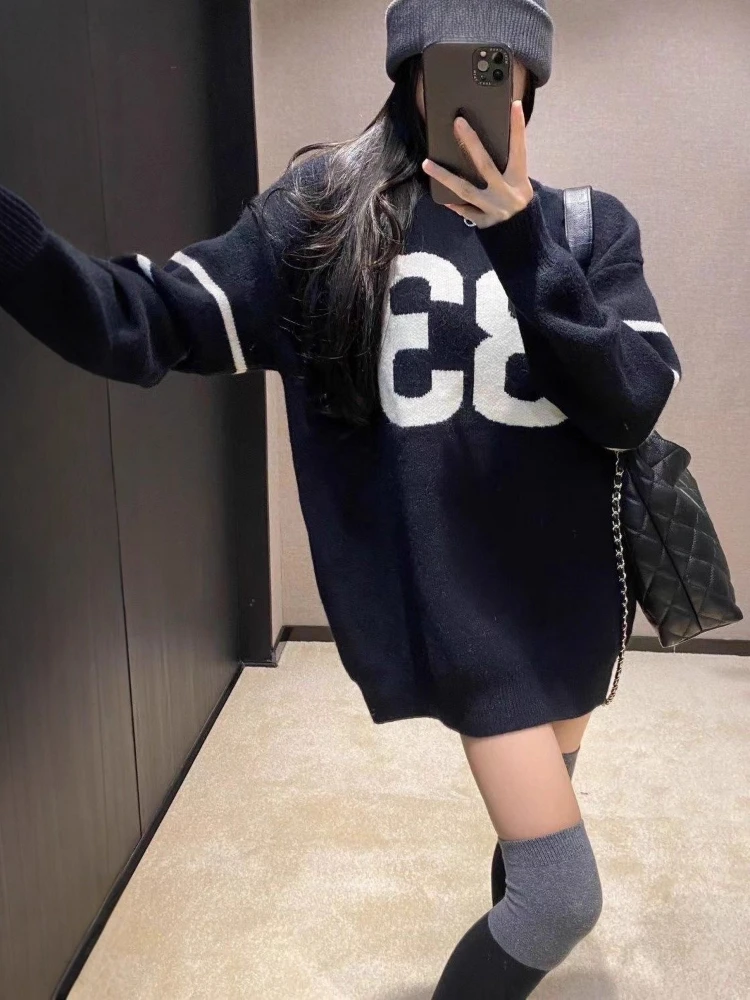 Y2K Vintage Knitted Sweater Wo - Vintage Fashion Y2K ulasan dan harga