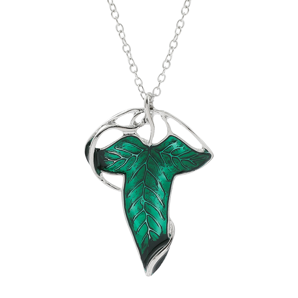 Vintage Green Leaf Pendant Nec - Vintage Fashion Model ulasan dan harga