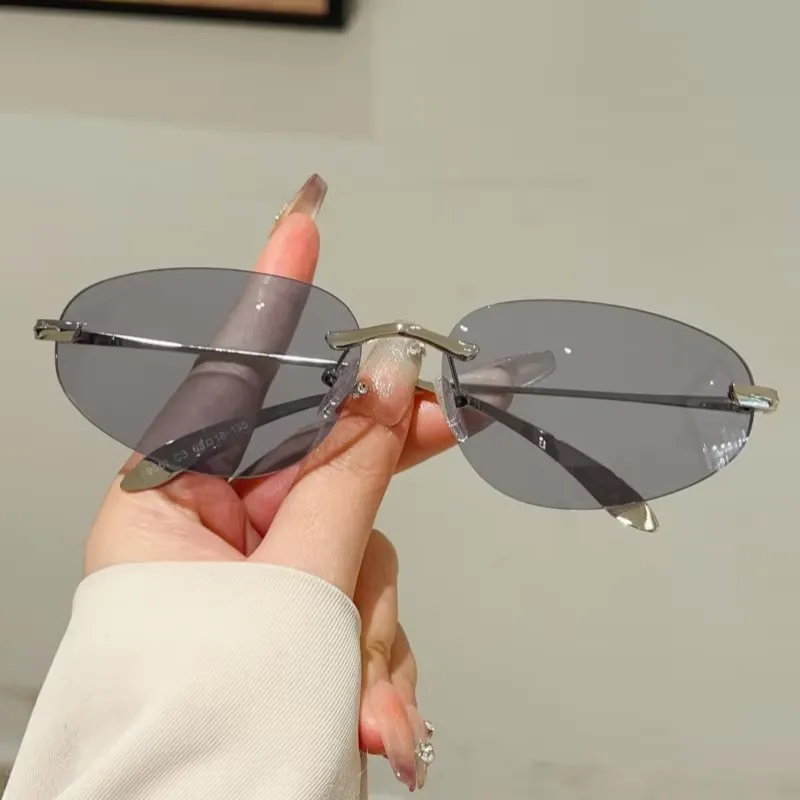 KAMMPT Y2k Rimless Sunglasses  - Vintage Fashion Y2K ulasan dan harga