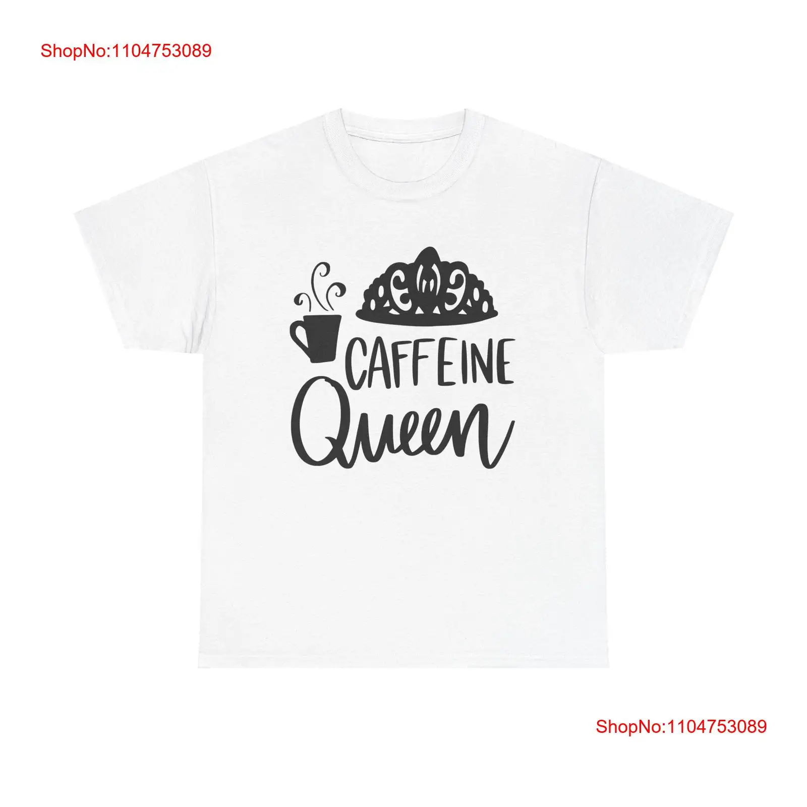 Caffeine Queen T Shirt coffee  - Vintage Fashion Quotes ulasan dan harga