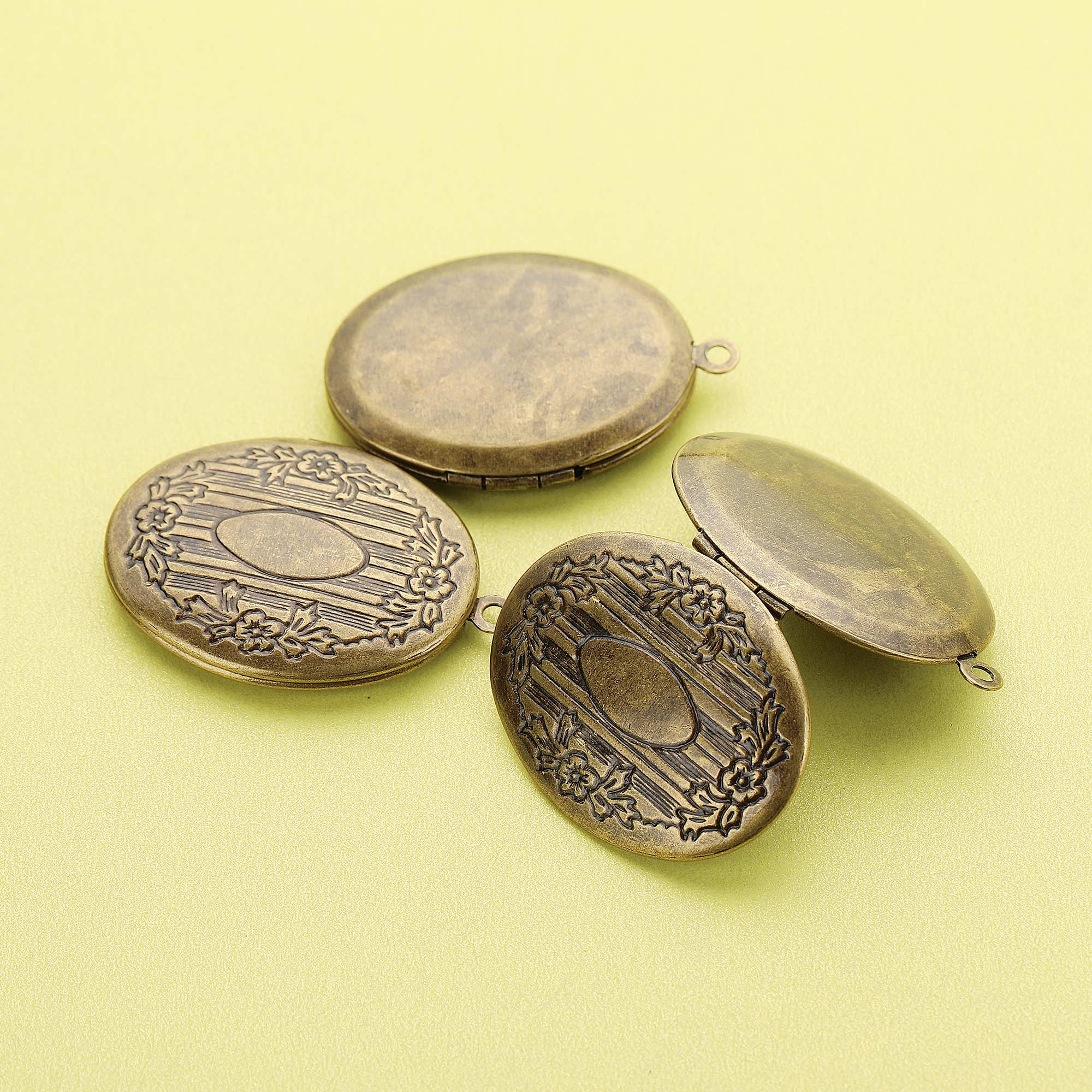 5Pcs 20x30MM Oval Photo Locket - Vintage Fashion Icons ulasan dan harga