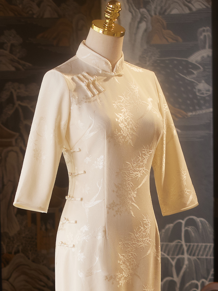 White Long Sleeve  Wedding Dre - Vintage Fashion Outfit ulasan dan harga