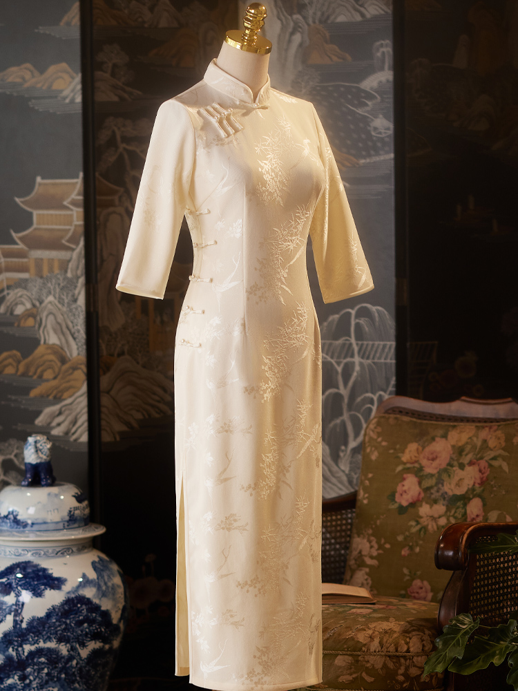 White Long Sleeve  Wedding Dre - Vintage Fashion Outfit ulasan dan harga