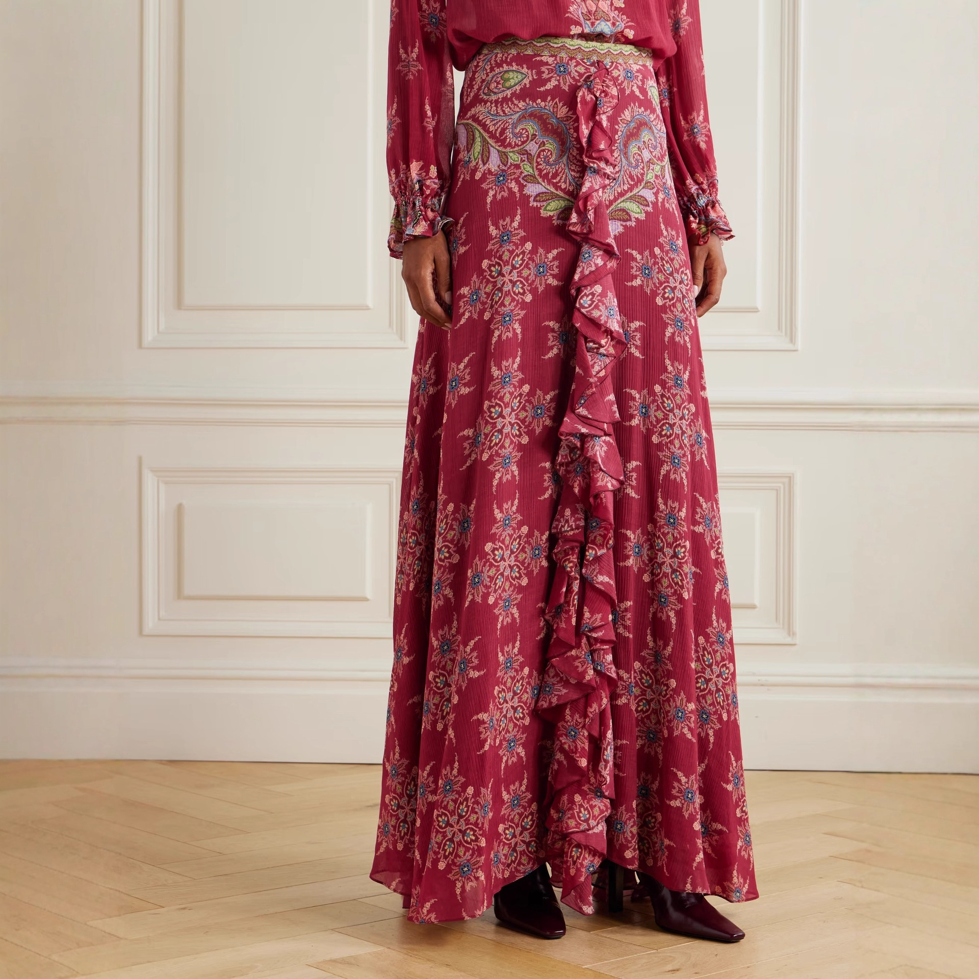 Elegant Silk Chiffon Blouse An - Vintage Fashion Outfit ulasan dan harga