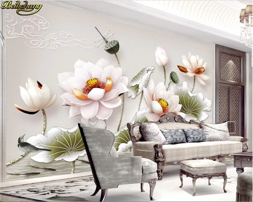 beibehang Custom Photo Wallpap - Vintage Fashion Prints For Wall ulasan dan harga