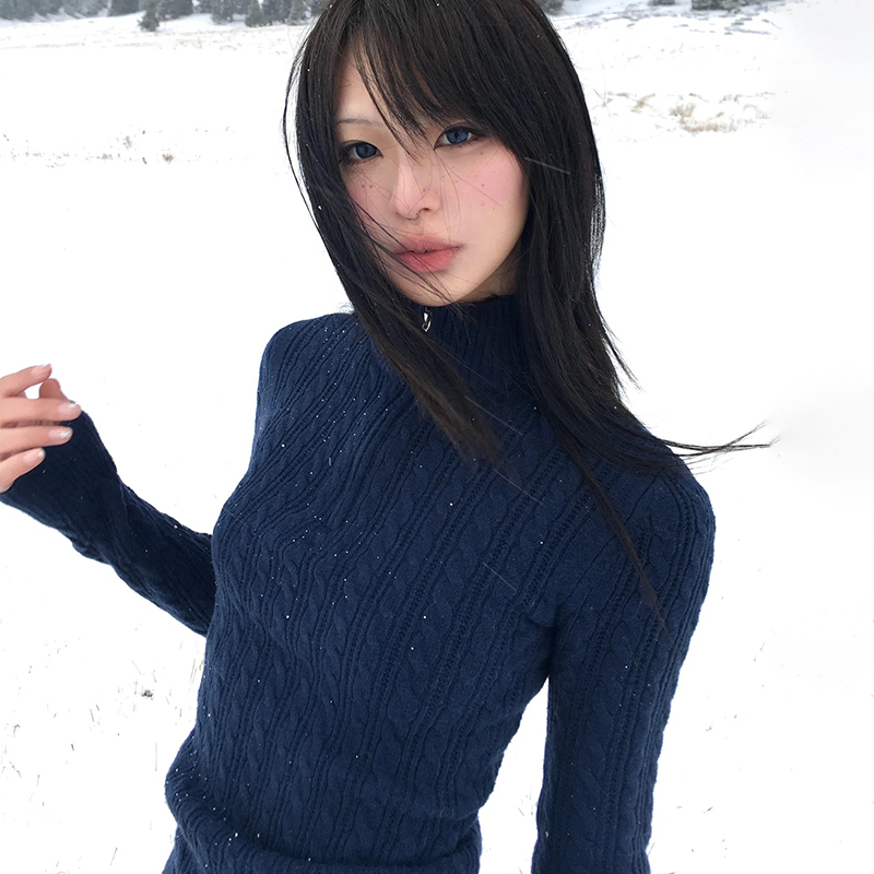 Karrram Japanese Y2k Slim Pull - Vintage Fashion Knitwear ulasan dan harga