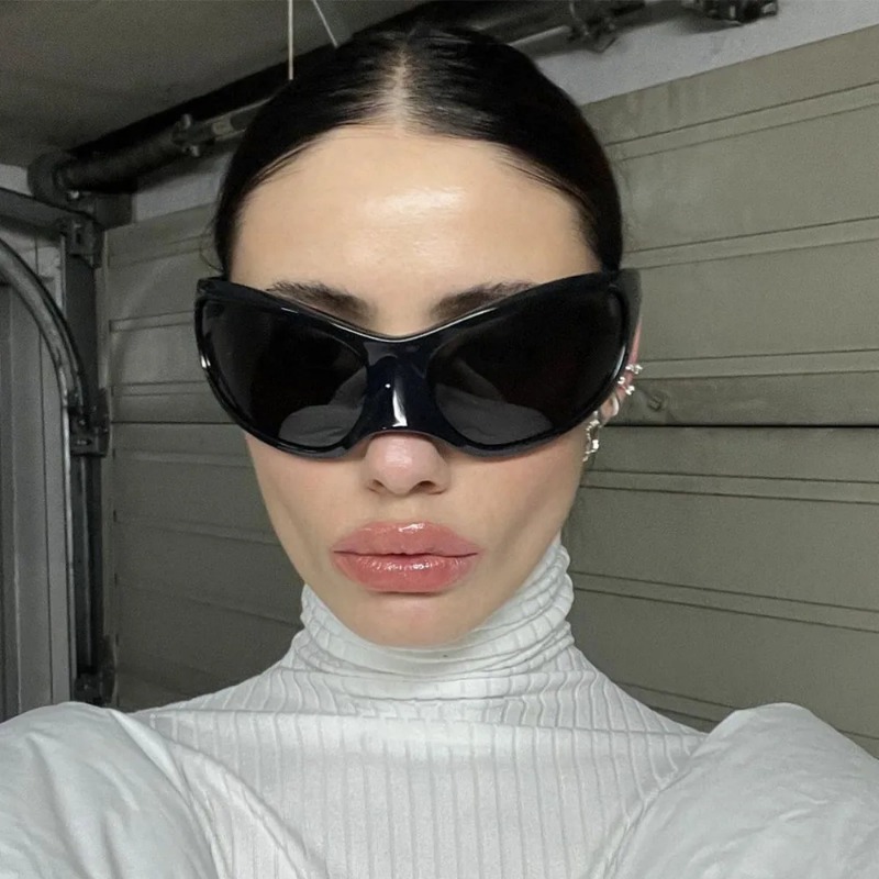 New Y2K Punk Sunglasses Women  - Vintage Fashion Y2K ulasan dan harga