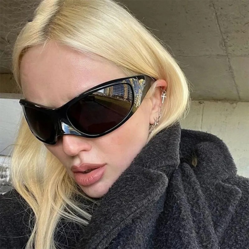 New Y2K Punk Sunglasses Women  - Vintage Fashion Y2K ulasan dan harga