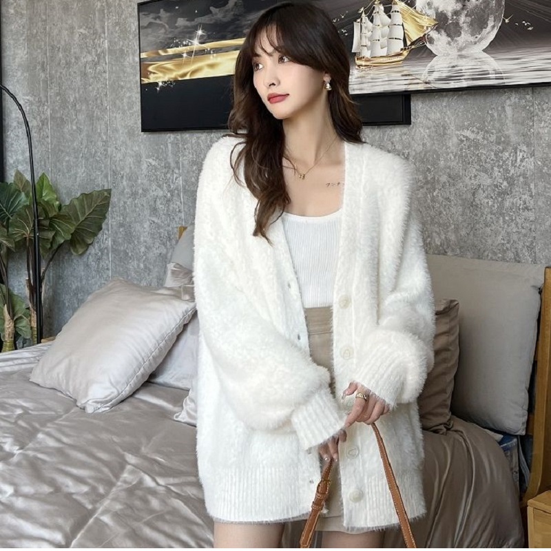 winter clothes women cardigan  - Vintage Fashion Knitwear ulasan dan harga