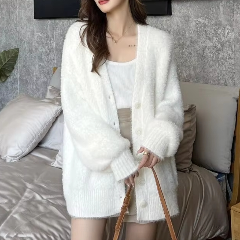 winter clothes women cardigan  - Vintage Fashion Knitwear ulasan dan harga