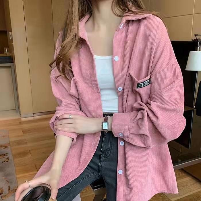 Corduroy Jacket Women's Loose  - Vintage Fashion Hong Kong ulasan dan harga