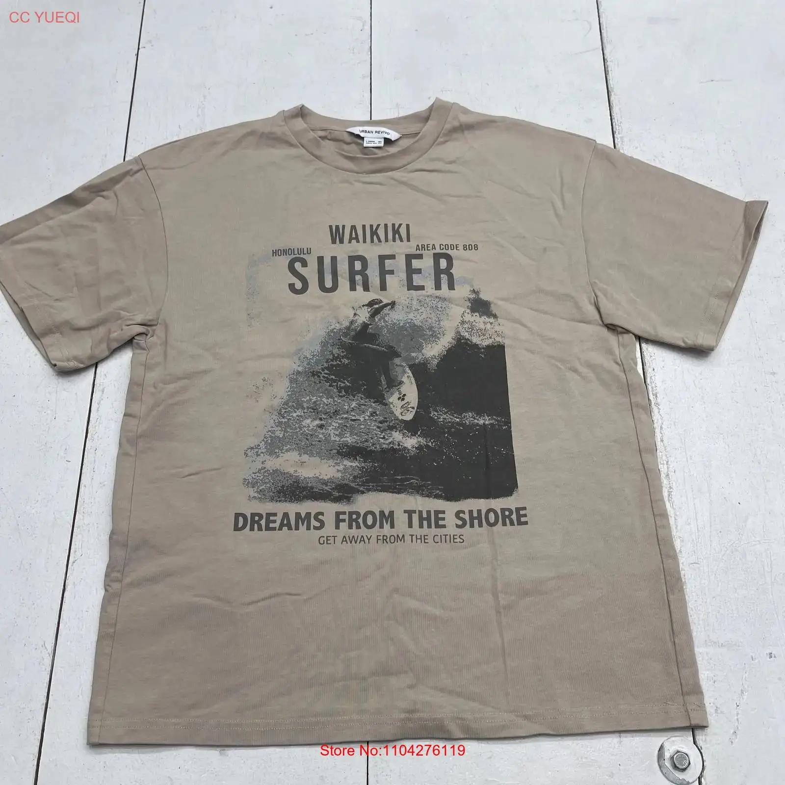 URBAN REVIVO Waikiki Surfer T  - Vintage Urban Fashion ulasan dan harga