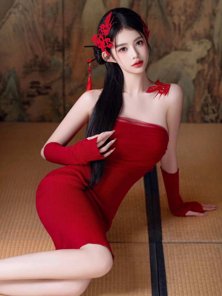 New 2026 Red Vintage Style  Pr - Vintage Fashion Photography ulasan dan harga