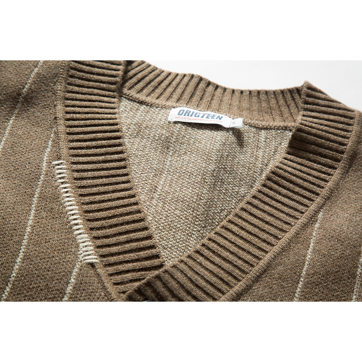 Spring Autumn Stripe Cardigan  - Vintage Fashion Knitwear ulasan dan harga