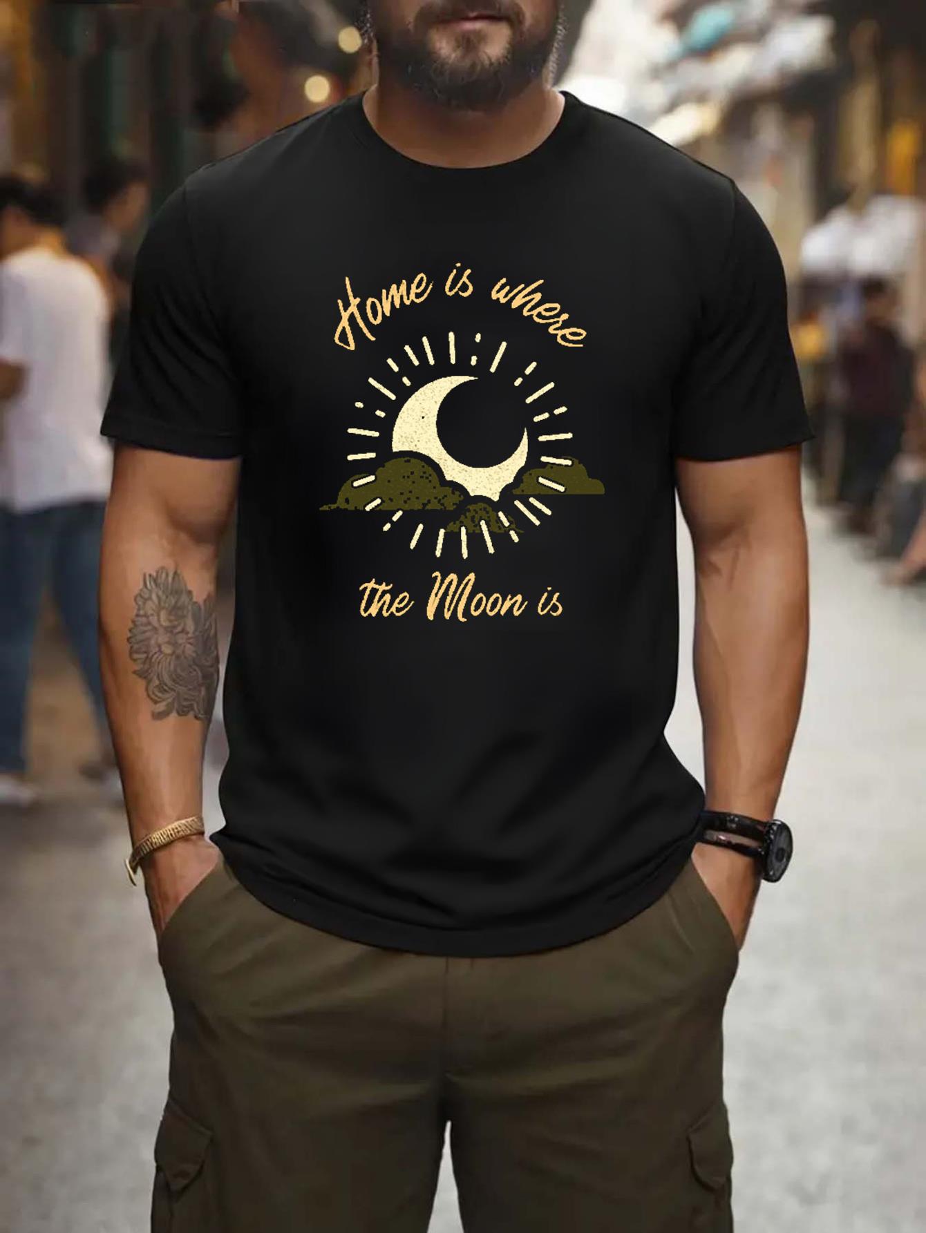 Vintage Men's Black Graphic T- - Vintage Fashion Quotes ulasan dan harga