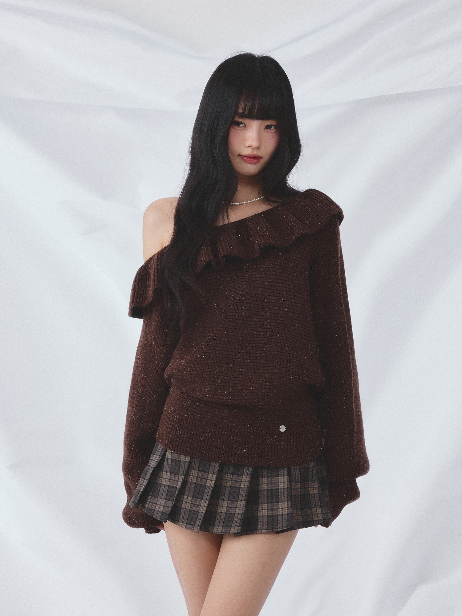 Weekendhub Vintage Ruffle Coll - Vintage Fashion Knitwear ulasan dan harga